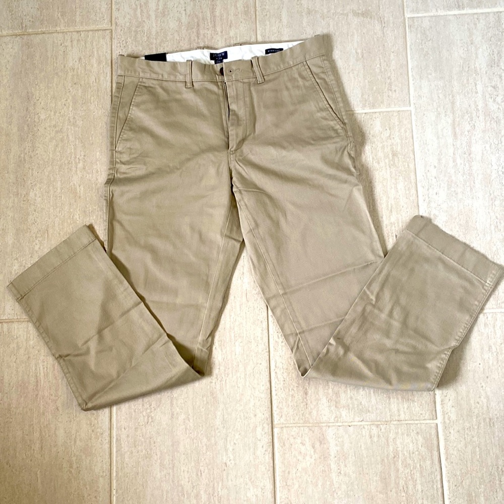 J Crew mens flex straight khakis 31x32, brand new with tags